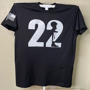 “22 A Day” Veterans Lives Matter Suicide Awareness T-Shirt Large Unisex
